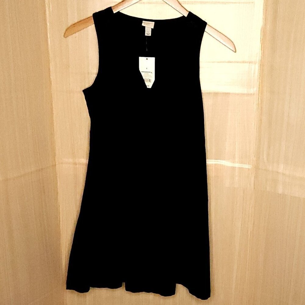 A New Day Womens New Black Sleeveless Fit & Flare Cotton Blend Dress 6